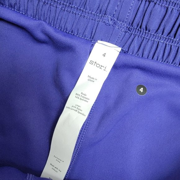 Stori Perseverance 3" Short in Blue Violet Size 4 Running Athletic Gym Workout - Picture 4 of 4